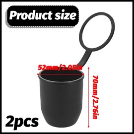 WQNNQW 2 Stück Anhängerkupplung Abdeckung,Kappe Anhängerkupplung,Anhängerkupplung Kappe,Abdeckung Anhängerkupplung,Schutzkappe Anhängerkupplung,Kugelkopf Abdeckung,Für Auto, Wohnmobil, Schwarz