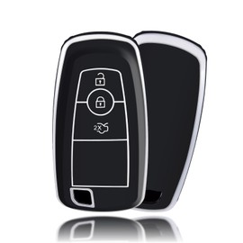 OFFCURVE Key Cover Car Key Case Key Cover Key Case Key Protective Cover Fits Ford Ford S-Max F150 MK4 Focus Mustang Ecosport Fusion Edge Explorer Lincoln MKC MKX MKZ