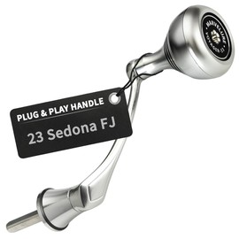 MARVELURE Locked-Type Power Handle (Square Shaft) Compatible for Shimano 17 Nasci Sedona FI Sahara FI Nexave FI, 19 Sienna FG, 22 Catana FE, Spinning Reels (Silver, Shimano Square Shaft)
