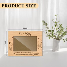 It's a Boys Sonogram Picture Frame For New Mother Father, Mom-to-be Dad-to-be Pregnancy Announcement Gifts, 4x6 Photo Frames Tabletop Display for Home Office Desk Decor -24