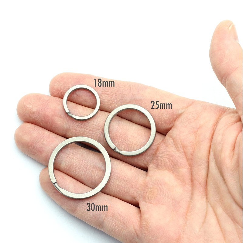 TUNUKE Ti Titanium Ring, Keychain, Key Ring, Key Hook, Carabiner,