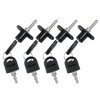 Unlorspy 4Pcs Black Drawer Locks with Keys,16mm Zinc Alloy Drawer
