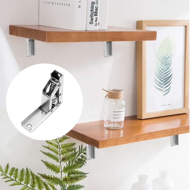 Laroal 4 Pieces Loft Hatch Hinge Cabinet Foldable Hinge Flat