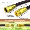 25FT Lightweight Flexible Garden Hose,Non-Slip Handles,Non-kink Hose,Solid Brass Fitting for
