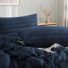 Tifschlaf Double Duvet Cover Set Blue - Satin Stripe Double