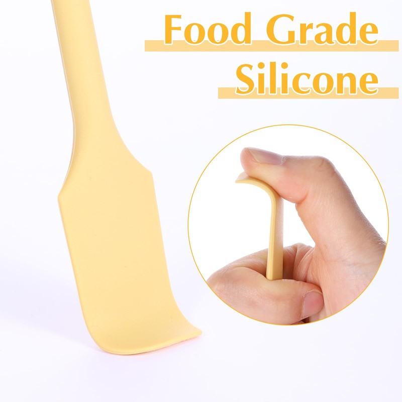 TIESOME 4 Pcs Mini Silicone Jar Spatula, Multifunctional Small Scrapers
