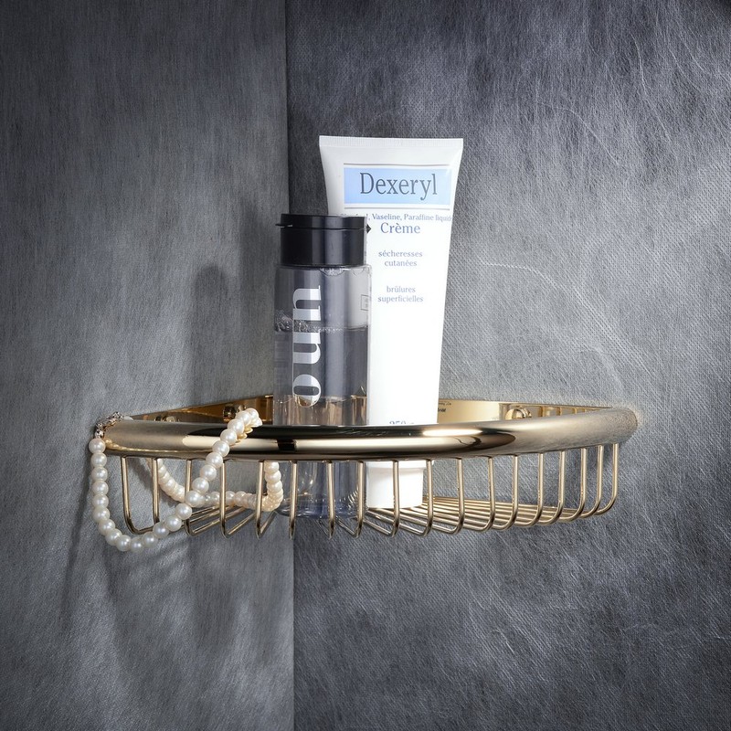 XINYU Bathroom Storage Gold Shower Corner Caddy Modern triangle Bath