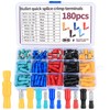 180 Piece Cable Lugs Set, Crimp Connector Assortment Kit, Electrical