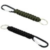 SZXMDKH 2 Pieces Paracord Keychain with Braided Carabiner Lanyard Ring Army for Keys Camping Men Women