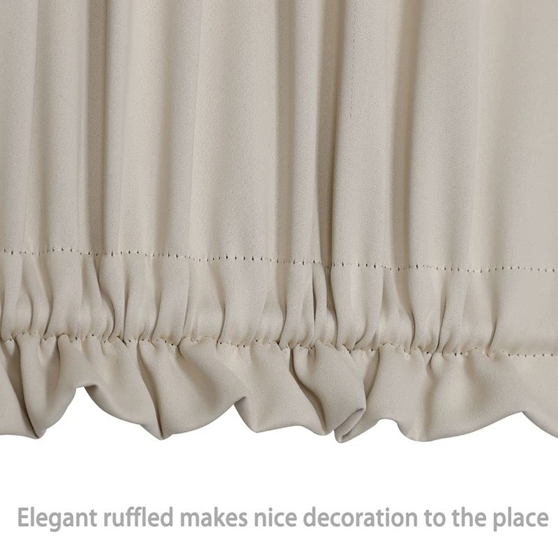 PANOVOUS Curtains for Side Door Windows - Rod Pocket Blackout