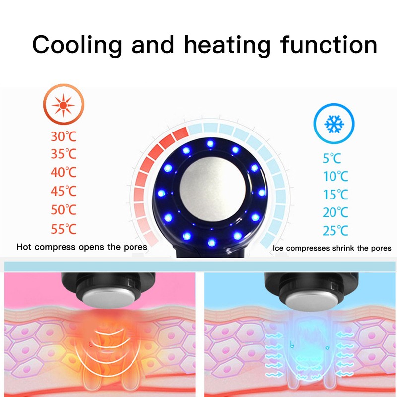 Hot Cold Hammer 3 LED Light Beauty Instrument Vibrating Skin