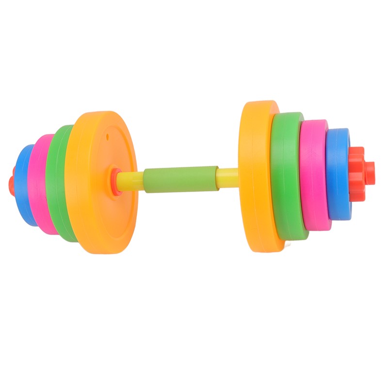 Adjustable Dumbbell Toy Plastic Fitness Weight Lifting Dumbbell for Kids