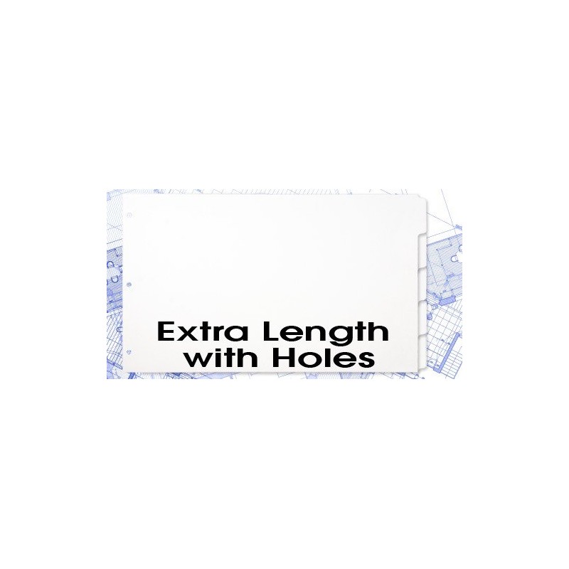 11x17 White 12 Tabbed Dividers Extra Long (24 per Package)