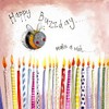 ALEX CLARK Happy Buzzday Bee Foil Birthday Card