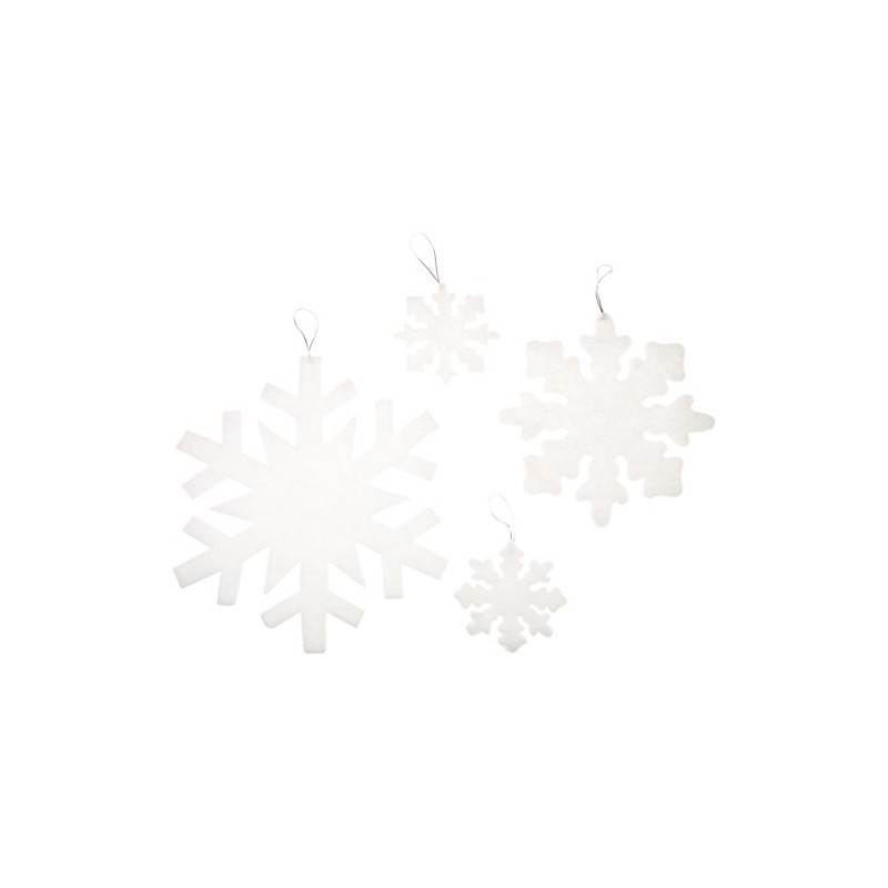 Beistle 4 Count Assorted Fluffy Snowflakes
