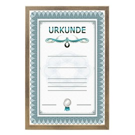 IDEAL TREND Plexi S111 Wooden Document Picture Frame 21 x 29.7 DIN A4 Certificate Photo Frame Gold