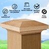 Sasylvia 2 Pcs 3 x 3 Inch Red Oak Newel