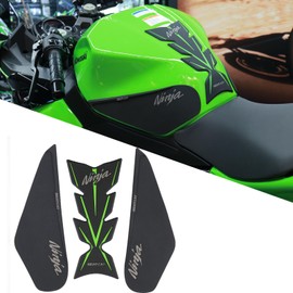 BIGHGU Gas Tank Protectors Compatible with Kawasaki Ninja 400 Fuel Tank Sticker Fuel Tank Side Sticker Motorcycle Tank Pad (Ninja Green)