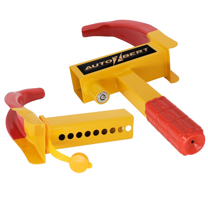 AUTOXBERT 2xHEAVY DUTY Adjustable Wheel Clamps Tire Lock Car Security