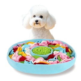 RGBRGB Premium Slow Feeder Snuffle Mat for Dogs - Interactive Feeding, Mental Stimulation, and Anxiety Relief (Blue, 15 x 2inch)