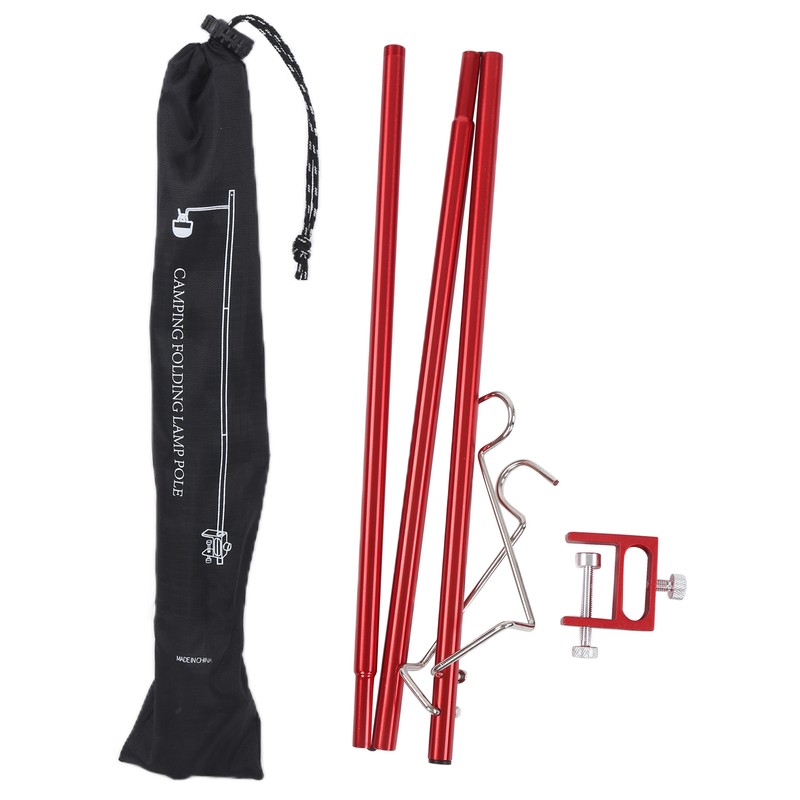 Folding Lamp Pole Aluminum Alloy Multi Function Camping Lantern Stand