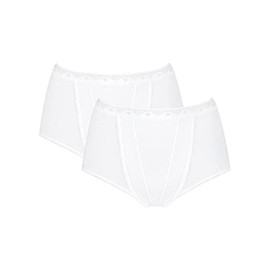 Sloggi Women's Maxi 2 Pack Control Knickers, White, 14 UK