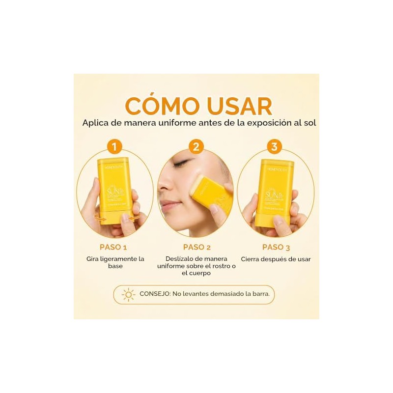 Barra De Protección Solar Para Rostro Y Cuerpo, Barra De