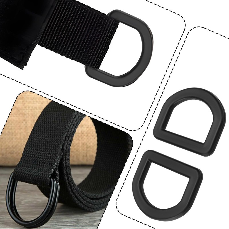eMagTech Pack of 20 25 mm Plastic D Rings Semicircular
