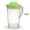 Yardwe 2Pcs Plastic Pitcher with Lid, Mix Drinks Water Jug
