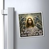 Funny Raccoon Magnet, Jesus Decal, Raccoon Fridge Magnet, Super Cute