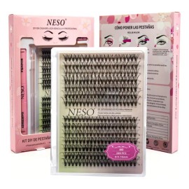 Kit Pestañas 30d Neso Mink Sintético Curva D