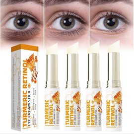 Turmeric Retinol Eye Cream Stick, Moisturizing Eye Cream Stick for Dark Circles, Wrinkles, Anti-Aging, Retinol Eye Cream for Puffiness and Puffiness, Eye Cream Stick for Reducing Fine Lines