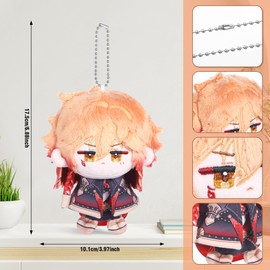 UTIEHD Honkai Star Rail Plush Key Ring, Cute 10 cm Collectible Dolls - Compact Size for Bags and Keys for Fans (Mydei)