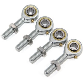 Yeebyee POSB5 Rod End Bearings 5/16-inch Bore Pre-Lubricated Bearings 5/16-24 Male Thread Right Hand with Jam Nuts, 4pcs/Pack