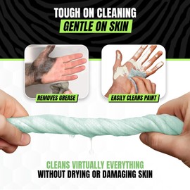 Grip Clean Heavy Duty Hand & Tool Cleaning Wipes – Waterless Hand Cleaner for Mechanics, Garage & Shop Use – Dual-Sided Grease, Oil & Paint Remover Wipes with Citrus Scent - 72ct