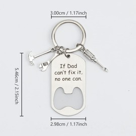 Hightopup keyring Gifts for dad key chain bottle opener daddy key ring father birthday gifts keyrings Stainless Steel heart Keyring daddy gifts Thanksgiving Day Fathers day keyring gifts for Dad
