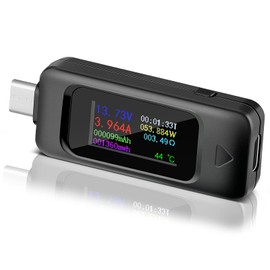 Current Voltage Checker, Type C USB Tester, 4-30V, Voltage Current Checker, USB Multimeter, 0-5.1A, USB Power Meter, Multifunction Tester, Display Capacity, Voltage Current Detector