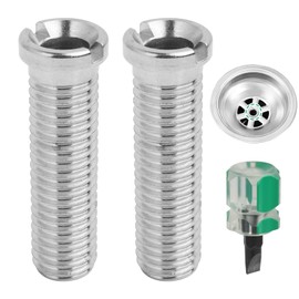 FunWorth Hollow Screw Sink Set of 2, Stainless Steel M12 x 45 mm Strainer Basket Screws with Screwdriver, Compatible with Blanco, Franke & Co. Valve Drains 1.5 & 3.5 Inch, Corrosion-Resistant Drain
