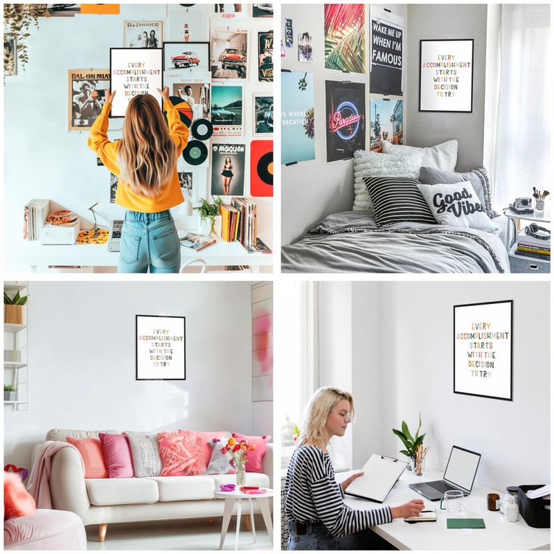 TracyArt Motivational Posters for Classroom, Every Accomplishment Starts With The