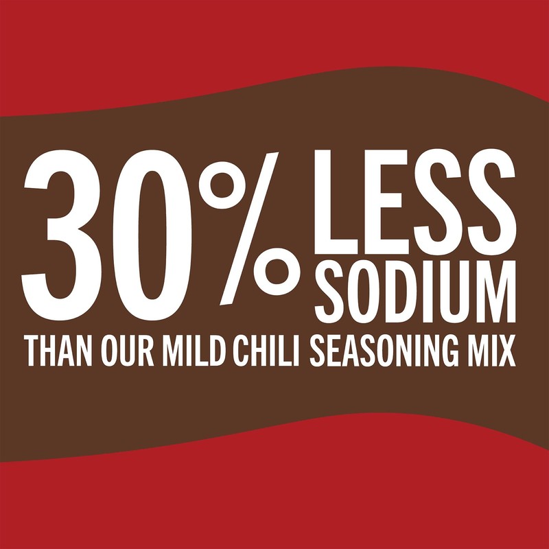 McCormick MILD CHILI, 30% Less Sodium, Seasoning Mix 1.25oz Packets