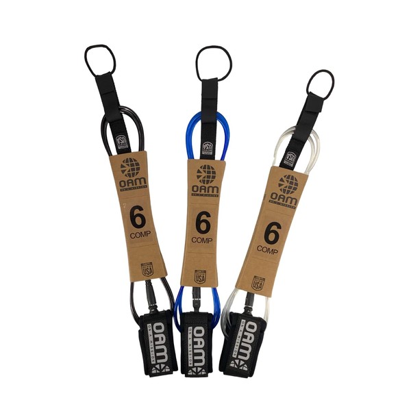 OAM Premium Comp Surfboard Leash - 5', 5.5, 6, 7,