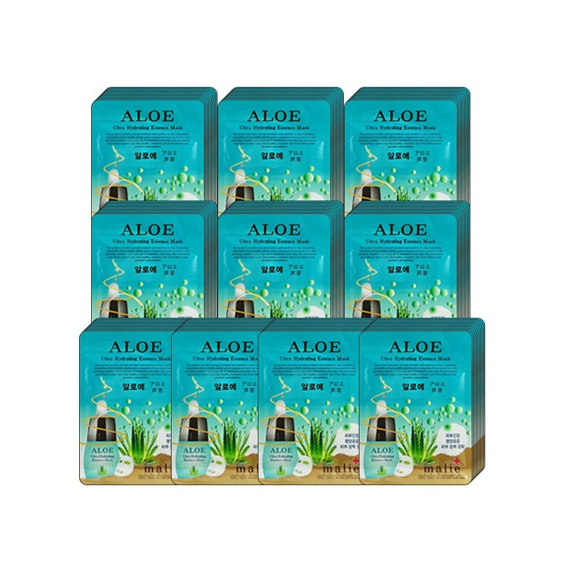 Marie Mask Pack Aloe 100 Sheet Mask/Essence / 마리에 마스크팩