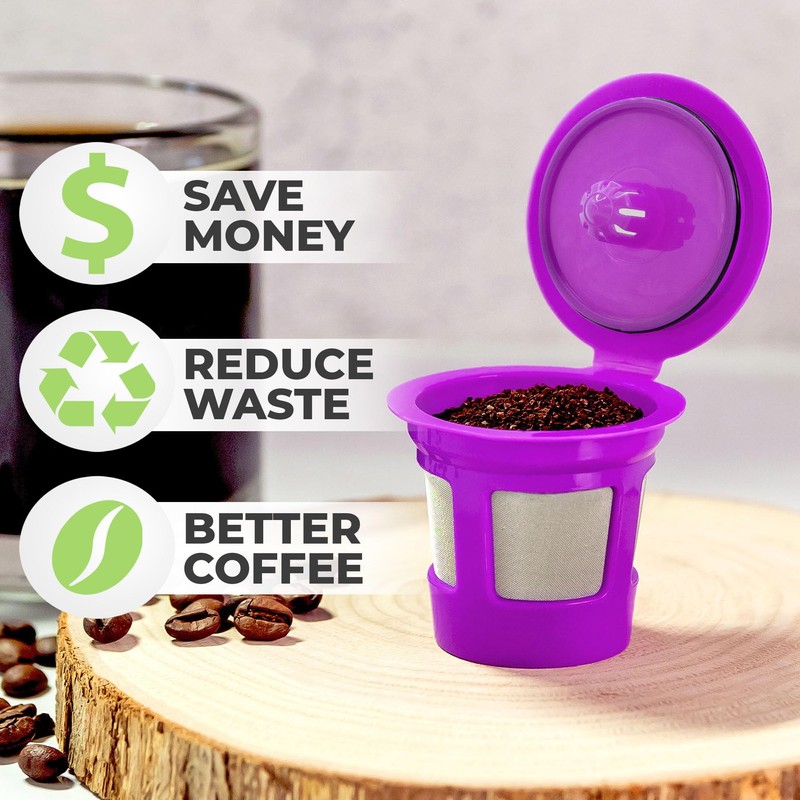 2-Item Bundle: 4-Pack Cafe Save 1-Stream Reusable K Cup Coffee