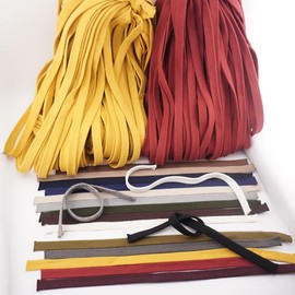 16.4 ft (50 m) Roll, Made in Japan, Cotton Flat Bag Tie, Line Type, Size (Approx.): 0.4 inches (10 mm), Color #16 Dark Brown