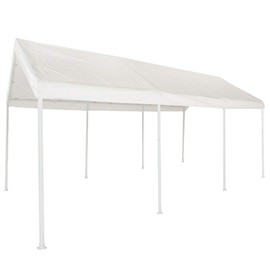 Impact 10' x 20' Portable Carport Garage Canopy, Outdoor Party Tent with 8 Dressed Legs, White