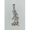 Sterling Silver Saint Lazarus "San Lazaro" Polished Pendant