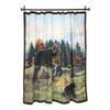 BLACK BEAR cubs bathroom SHOWER CURTAIN lodge decor new