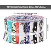 Soimoi 40Pcs Block Print Cotton Precut Fabrics for Quilting Craft