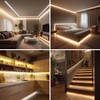 Pandery COB LED Strip Lights Warm White,24V Dimmable led Light