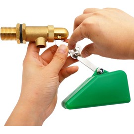 1/2" Float Valve, Brass Valve with Plastic Float, Floating Ball Valve with Adjustable Arm, Automatic Water Refill, for Fish Tanks, Dog Drinks, Cattle and Sheep Drinks